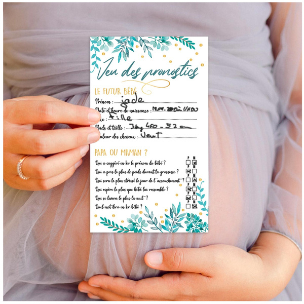 Les Tresors De Lily A0751 Set De 6 Fiches Jeu De Pronostic Baby Shower 11x8 Cm Set Of 6 Prediction Game Cards Baby Shower 11x8 Cm Set Les Tresors De Lily A0751 Set De 6 Fiches Jeu De Pronostic Baby Shower 11x8 Cm Set Of 6 Prediction Game Cards Baby Shower 11x8 Cm Set