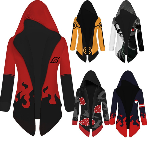 Anime Naruto Akatsuki Red Cloud Cloak Hoodie Itachi Uchiha Hooded Thick Trench Coat Jacket Coat Jackets Tops Wish