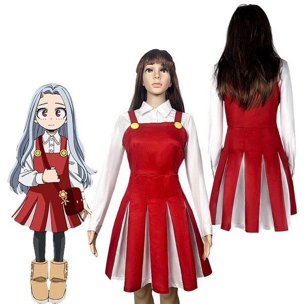 My Hero Academia Season 4 Eri Cosplay Costume Uniform Red Dress Suit Halloween Costume Adult Girls Women