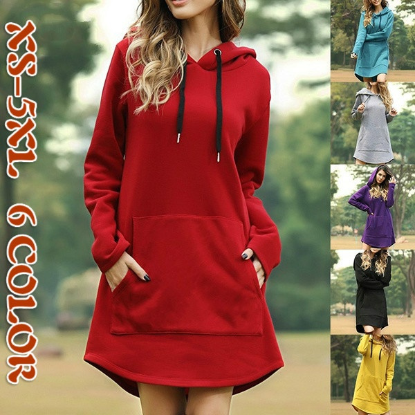 plus size hoodie dress with pockets