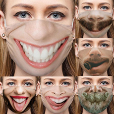 Funny, silk, mouthmask, printedmask