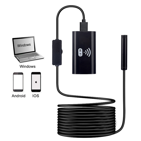 Wifi Endoscope Camera HD720P 8mm Lens USB Camera Semirigid Cable Waterproof Iphone Android