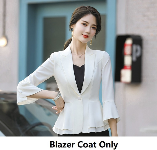 White formal 2025 coat for womens