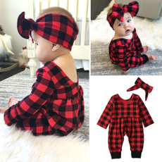 Baby Girl, plaid, Outfits & Sets, Long sleeved