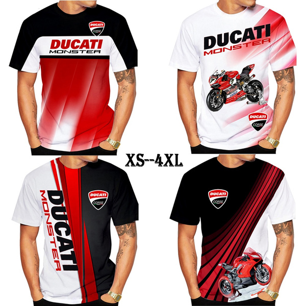 BOSIJCAI Design Quick Drying Ducati Motor Logo Breathable T-Shirt for Boys O-Neck Black 