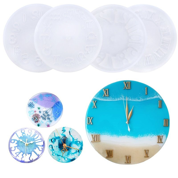 9.8cm Silicone Clock Mold Clock Resin Silicone Mold Casting Tools Handmade  Jewelry Making Tool DIY Crafts Epoxy Resin Molds