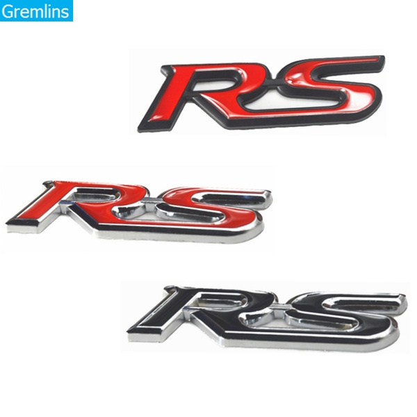 3d Metal Sticker Car Front Grill Body Rs Words Logo Badge Emblem 