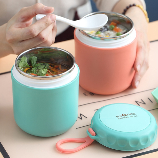 Large Capacity Lunch Box, Portable Stainless Steel Food Soup