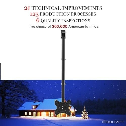 LEADZM Ceiling Mount TV Wall Bracket Roof Rack Pole Retractable For 32