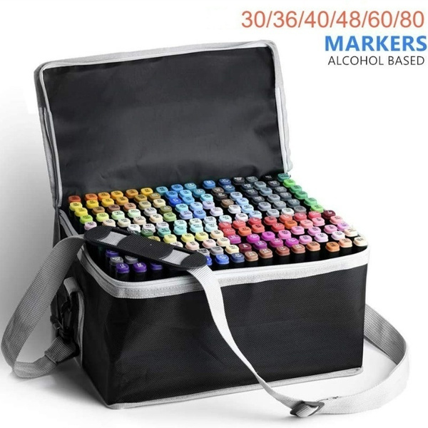 30/36/40/48/60/80 Alcohol Markers, Dual Tips Permanent Art Markers