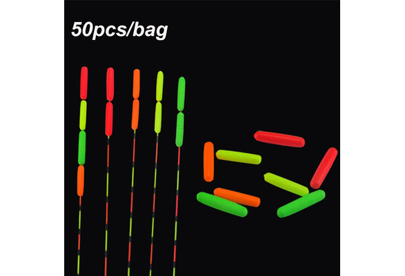 50pcs/bag Fishing Float Bobber Floating Foam High Quality EPS Night  Stoppers Oval Beads Cylinder Foam Floats Ball Bottom Indicator Fish Beans