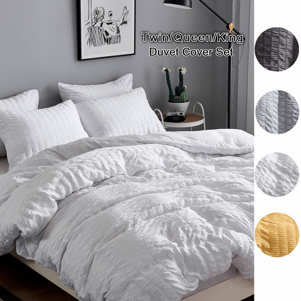 seersucker duvet cover grey