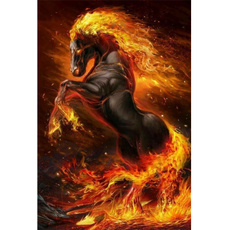 DIAMOND, Cross, flamehorse, 5ddiamondpaintingfull