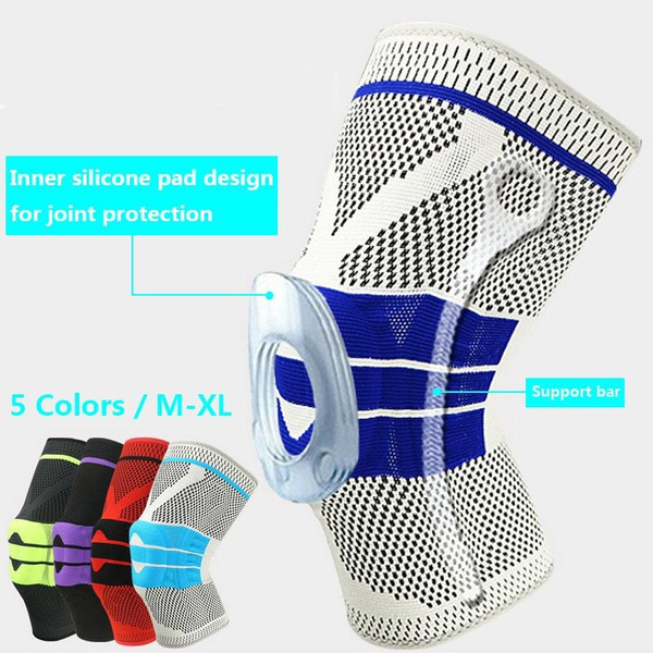 Knee Brace Compression Sleeve with Silicone Gel Spring Support - S P I R I T