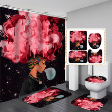 africanshowercurtain, pink, Bathroom, Fashion