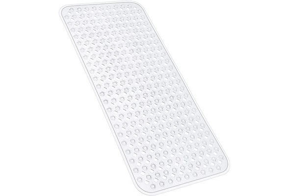 Bath Tub Shower Mat 35x15.5 Inch Non-Slip and Phthalate Latex Free,Bathtub  Mat with Suction Cups,Machine Washable XL Size Bathroom Mats with Drain  Holes (Clear) 