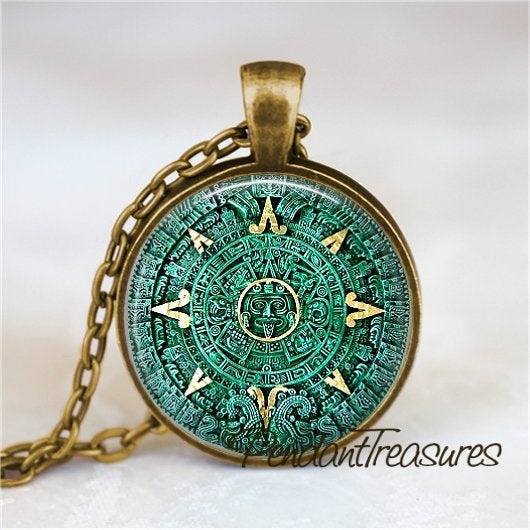 AZTEC CALENDAR Necklace Aztec Calendar Pendant Aztec Calendar AZTEC CALENDAR Necklace Aztec Calendar Pendant Aztec Calendar