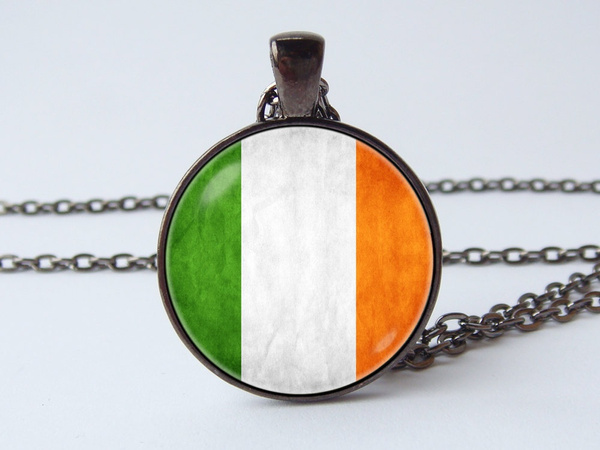 Arthwick Store Ireland Country with Flag Colors Pendant Necklace