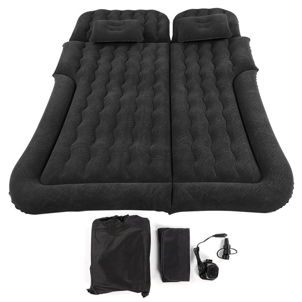 Inflatable Car Air Mattress With Headboard, Pocket, Pillows And Air