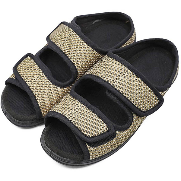 extra wide open toe slippers