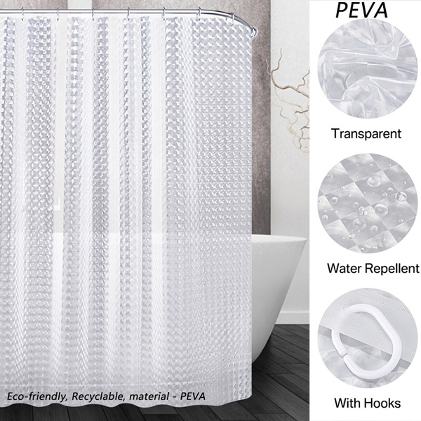 2 Sizes 180x180cm 180x200cm Eco, Are Peva Shower Curtains Recyclable