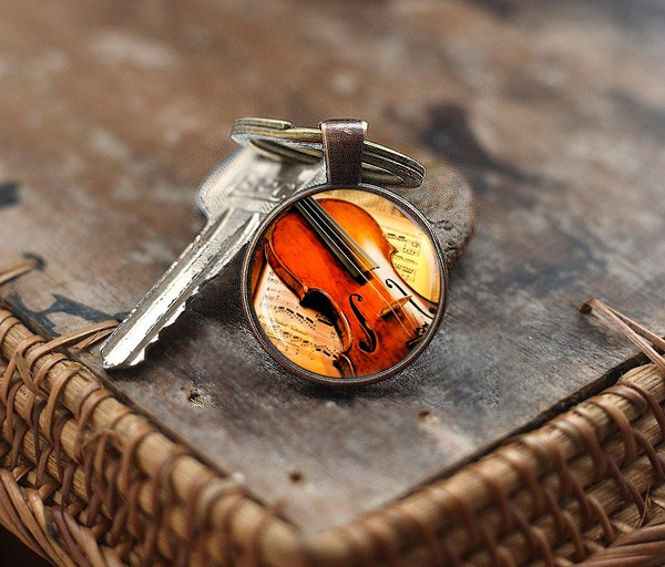 Violin Cello Viola Keychain, Classical music gift, Violinist Keychain, Orchestra Band Musician