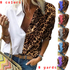 Fashion, ladiesblouse, long sleeved shirt, leopard print