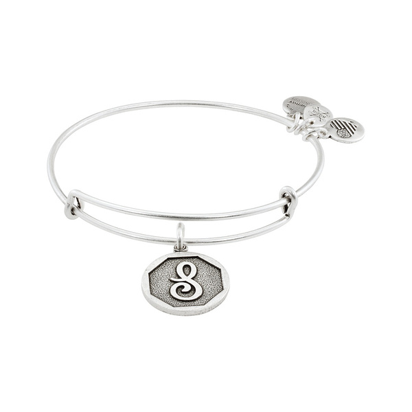 Women's alex and ani initial k charm bangle bracelet Clearance