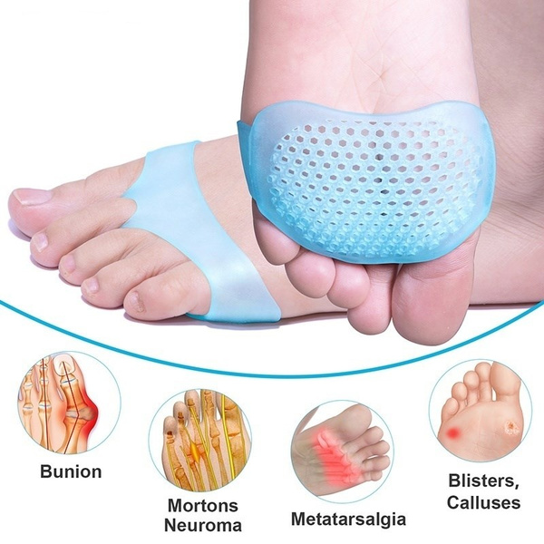 2x Soft Silicone Honeycomb Forefoot Pad Foot Versatile Use Pain Relief Reusable 