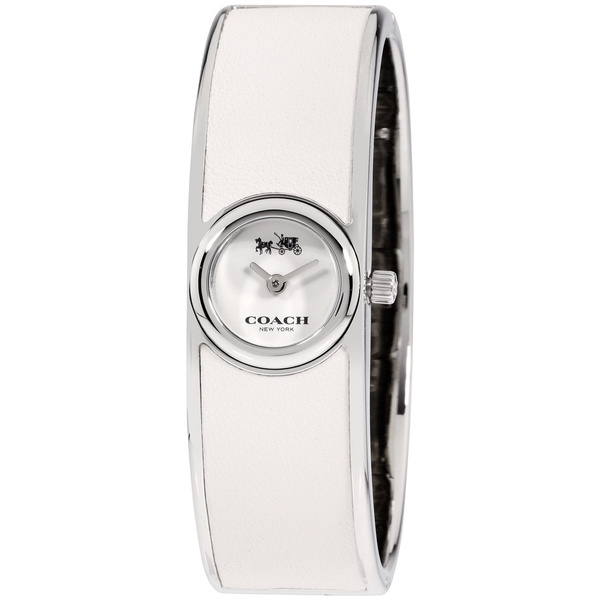 coach silver bangle watch