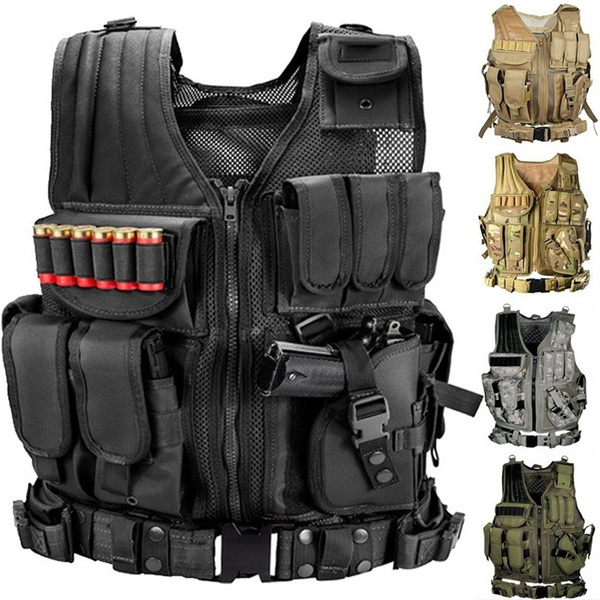 Adesugata multifunzione Tactical Vest  adulto regolabile camouflage Combat Assault paintball Jacket  - utilizzato per la polizia//tattico/militare esercito/paintball/sicurezza/climbing Vest 