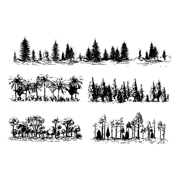 Different Trees Clear Stamps for DIY Scrapbooking Card Making Photo ...