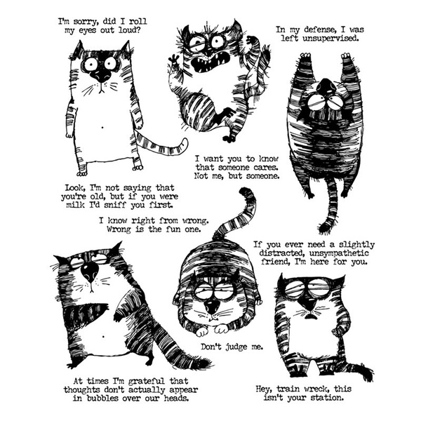 Cats Sentences Clear Stamps for DIY Scrapbooking Card Making Photo