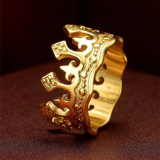 King, Jewelry, crownring, gold
