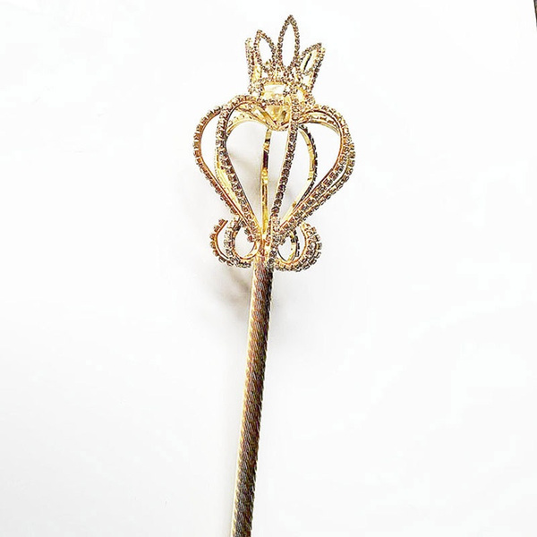Floral Scepter Wand Crystal Handmade For Women Prop Pageant Costumes Accessoires 