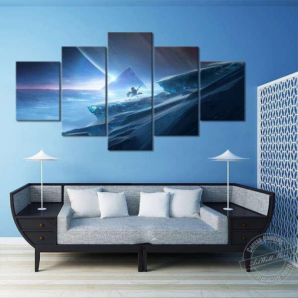 Destiny Role Playing Video Game Hanging Wall Scoll Fabric Decorative  Horizontal Poster (21.6 x 13.8) - PUDEN20: Posters & Prints 