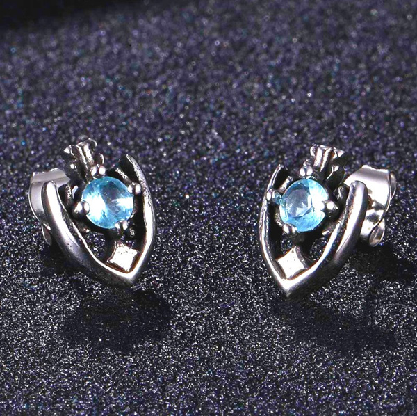 aquamarine earrings men