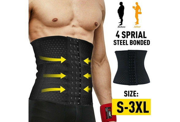 Slim Waist Trainer for Men Body Shaper Modeling Belt Fat Compression Strap  with 6 Hooks Shapewear Cincher Slimming Corset