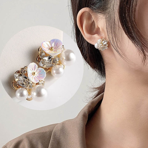 1 Pairs Popular Simulated Pearl Jewelry For Women Earrings Ear Cuff Earrings