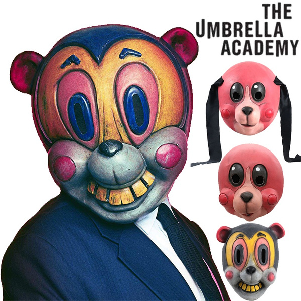 New TV Carnival Party Props Umbrella Academy Cosplay Mask Hazel Cha Cha Latex Headwear Funny Novelty Animal Cosplay Props