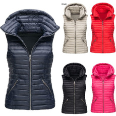Women Vest, Vest, hooded, Winter