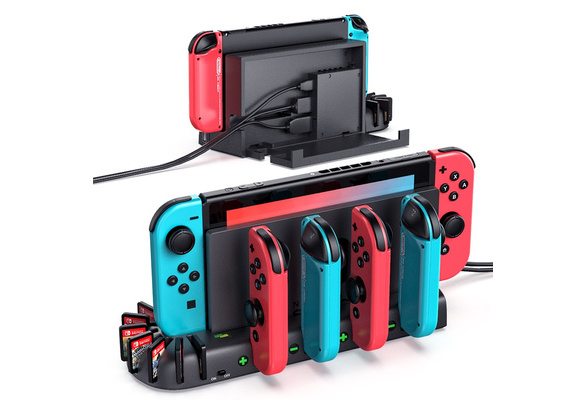 Nintendo Switch Joy Con Station de Charge, Sunix 4 en 1 Support de