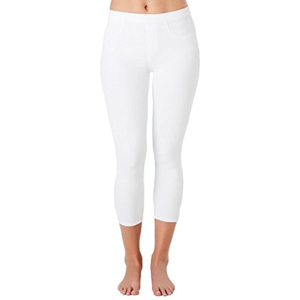 Spanx Jean-ish Ladies White Cropped 