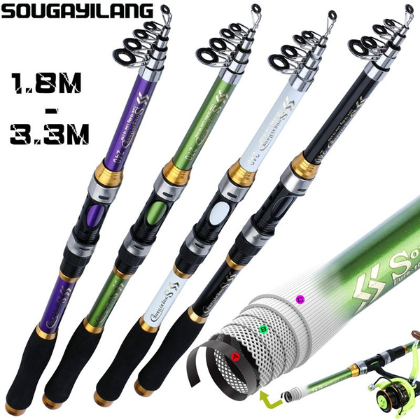 Sougayilang 1.8M -3.3M Carp Fishing Rod Spinning Telescopic Fishing Rod  Fishing Pole