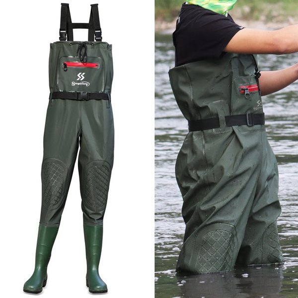 Sougayilang Chest Waders for Men and Women with Boots, Waterproof  Lightweight Hunting Waders for Fly Fishing