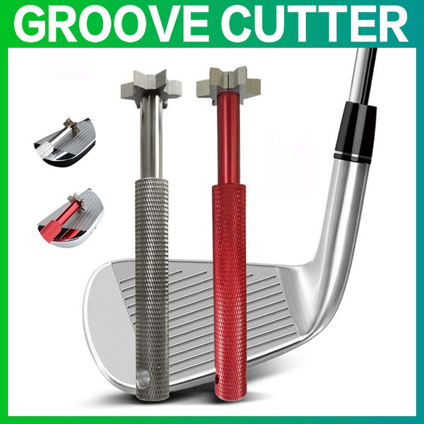 Caddy Splash Golf Club Groove Sharpener Tool - 3-in-1 Golf Club Cleaner for  Wedge, Iron - Oblique, Straight, Spike Replacement Tips for U & V Grooves