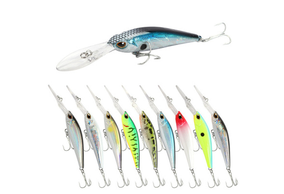 93mm 5.6g Long Lip Deep Diving Hover Wobbler Floating Full Swimming Layer  Bionic Minnow Bait Minnow Lure Artificial Plastic Hard Bait Fishing Lure  Isca Artificial Jerkbait Trout Swimbait
