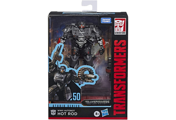 Jouets Transformers Studio Series 50, figurine Autobot Hot Rod WWII du film  Transformers: Le dernier chevalier, classe Deluxe, 11 cm