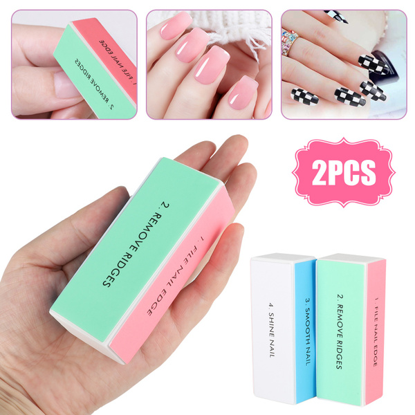 4 Way Nail Buffer Block, Colorful 4 Step Nail Art Shiner Buffer – File, Remove, Smooth, Shine – Mini Natural Nail Polisher Sanding Block Tool for Manicure Nail Care DIY or Nail Salon, 2Pcs | Wish 4 Way Nail Buffer Block, Colorful 4 Step Nail Art Shiner Buffer – File, Remove, Smooth, Shine – Mini Natural Nail Polisher Sanding Block Tool for Manicure Nail Care DIY or Nail Salon, 2Pcs | Wish