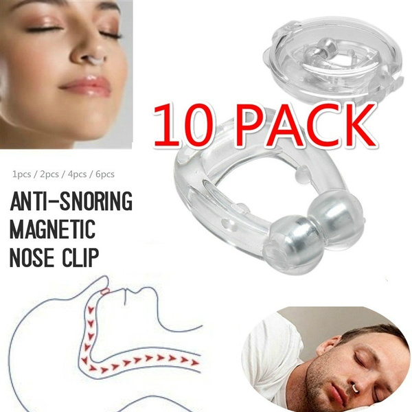 Silicone Magnetic Anti Snore Stop Snoring Nose Clip Sleep Tray Sleeping ...